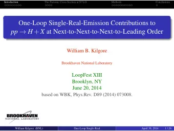 One-Loop Single-Real-Emission Contributions to pp  H + X at Next-to-Next-to-Next-to-Leading