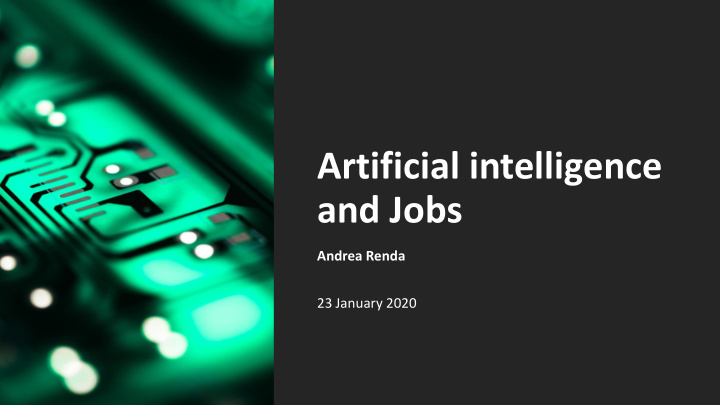 artificial intelligence and jobs