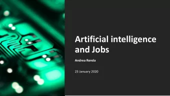 Artificial intelligence  and Jobs  Andrea Renda  23 January 2020  Ge  Genera  rative Advers