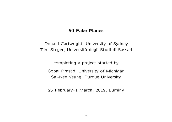 50 fake planes donald cartwright university of sydney tim
