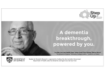 1 The University of Sydney, 2 University College London , 3 University of Exeter  StepUp for