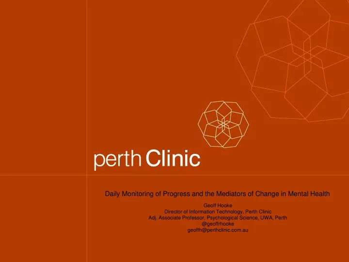 daily monitoring of progress and the mediators of change