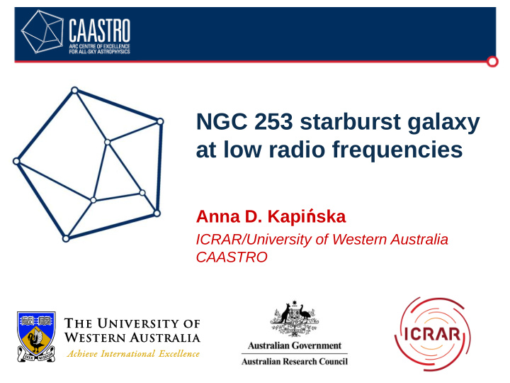 ngc 253 starburst galaxy at low radio frequencies