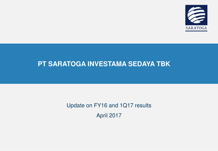 pt saratoga investama sedaya tbk