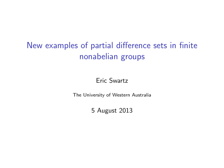new examples of partial difference sets in finite