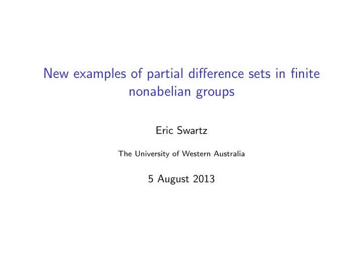 new examples of partial difference sets in finite