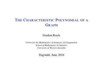 W HAT DOES IT COUNT ? If G is a graph on n vertices then the coefficient of x n  r in  ( G ; x