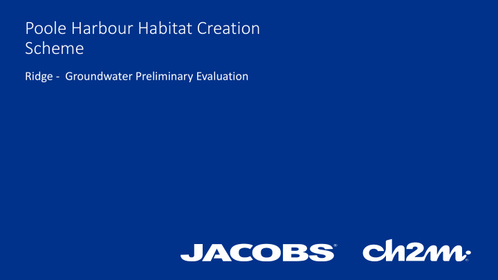 poole harbour habitat creation scheme