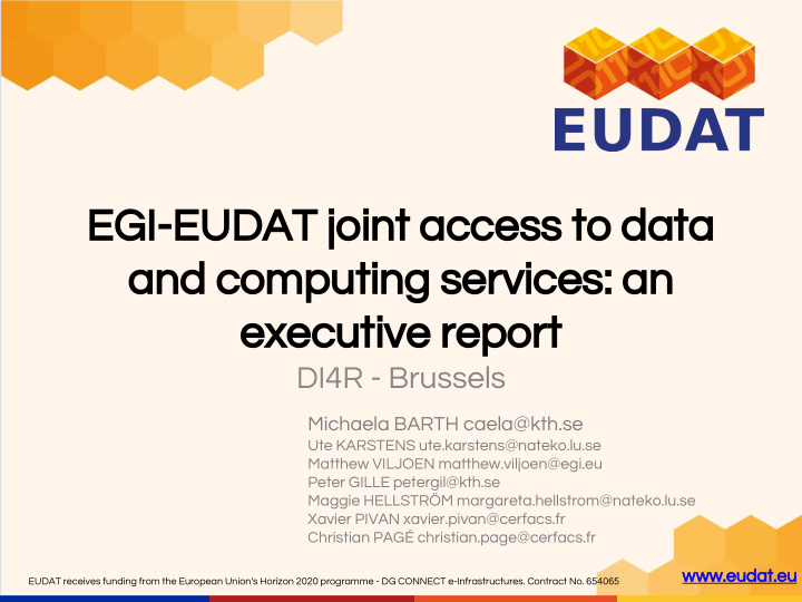 egi eudat joint access to data and computing services an