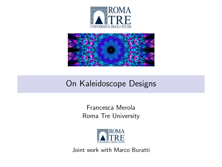 on kaleidoscope designs
