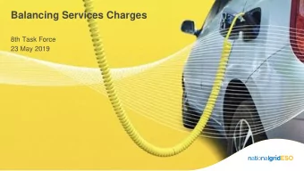 Balancing Services Charges  8th Task Force  23 May 2019  Welcome and  introductions  Mike Oxenham