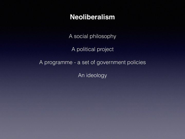 neoliberalism