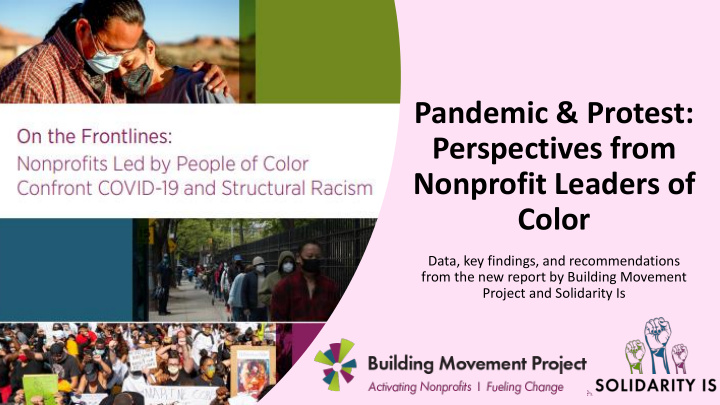 pandemic protest perspectives from nonprofit leaders of
