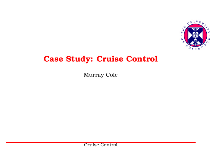 case study cruise control