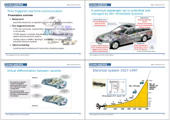 Electrical system 1927 1997  Electrical system 1927-1997  Virtual differentiation between variants