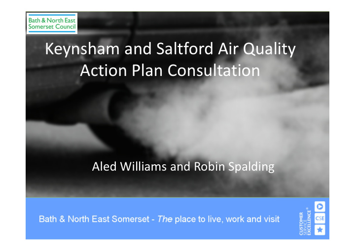 keynsham and saltford air quality action plan consultation