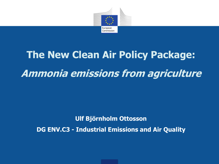 the new clean air policy package