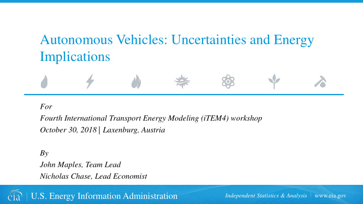 autonomous vehicles uncertainties and energy implications