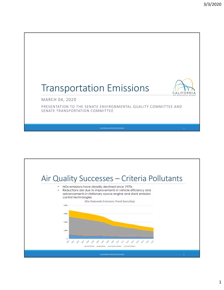 transportation emissions