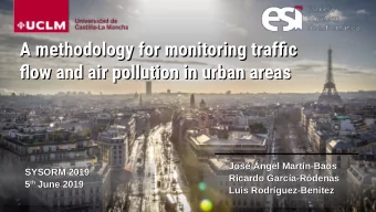 A methodology for monitoring traffjc  A methodology for monitoring traffjc  fmow and air pollution