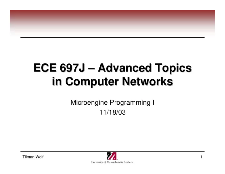 ece 697j advanced topics advanced topics ece 697j in