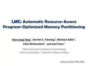 Motivation  Moores Law continues  More transistors &amp; memory controllers on modern