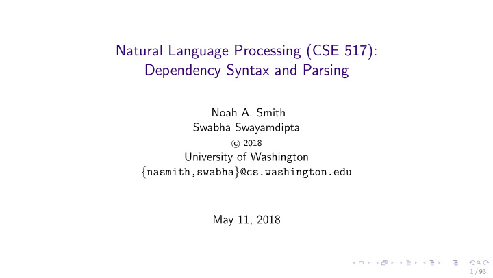 natural language processing cse 517 dependency syntax and