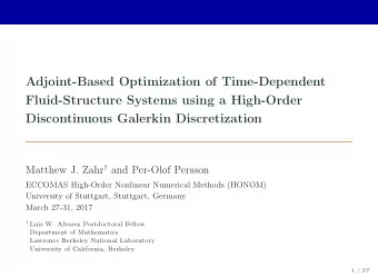 Adjoint-Based Optimization of Time-Dependent  Fluid-Structure Systems using a High-Order