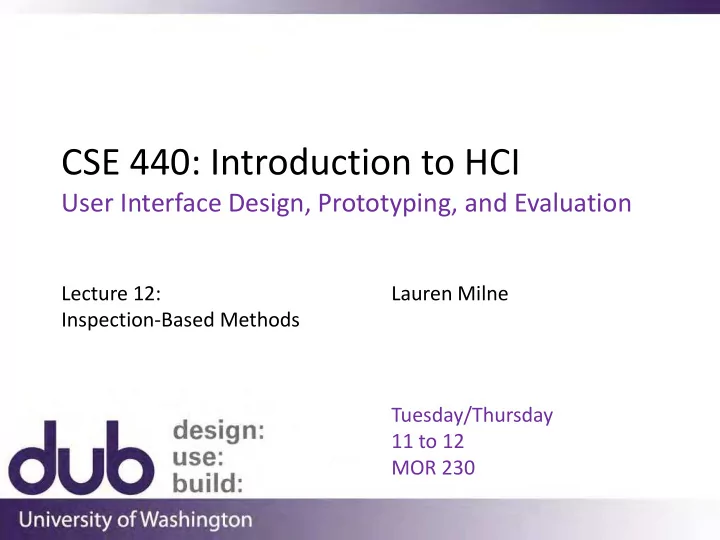 cse 440 introduction to hci