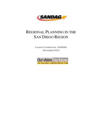 zyxwvutsrqponmlkihgfedcbaWUTSRQPONMLIHGFEDCBA  tsrponligeaYVUTSRPONMLIGEDCBA R EGIONAL P LANNING IN