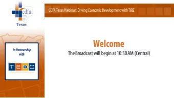 Cayla Matsumoto  Director of Education  Council of Development Finance Agencies  Columbus, OH