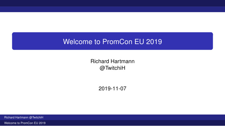 welcome to promcon eu 2019