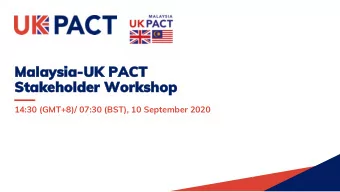 Stakeholder  Stakeholder Workshop  Workshop  14:30 (GMT+8)/ 07:30 (BST), 10 September 2020  `