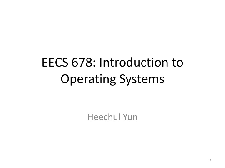 eecs 678 introduction to