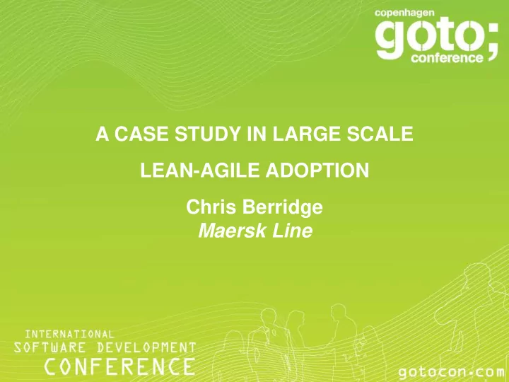 a case study in large scale
