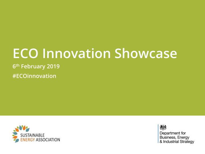 eco innovation showcase