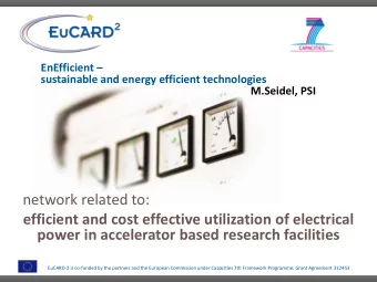 efficient and cost effective utilization of electrical  power in accelerator based research