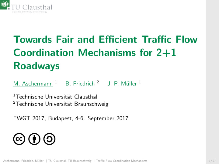 towards fair and efficient traffic flow coordination