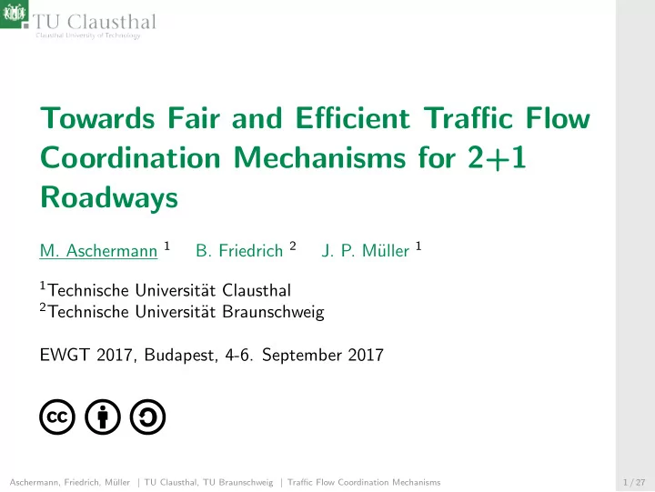 towards fair and efficient traffic flow coordination
