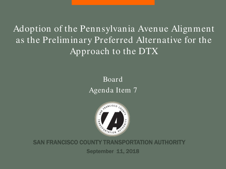 adoption of the pennsylvania avenue alignment as the