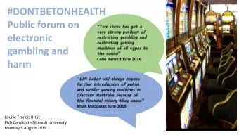 electronic  restricti  res  ting gam  gambling an  and  res  restricti  ting gam  gaming  machines