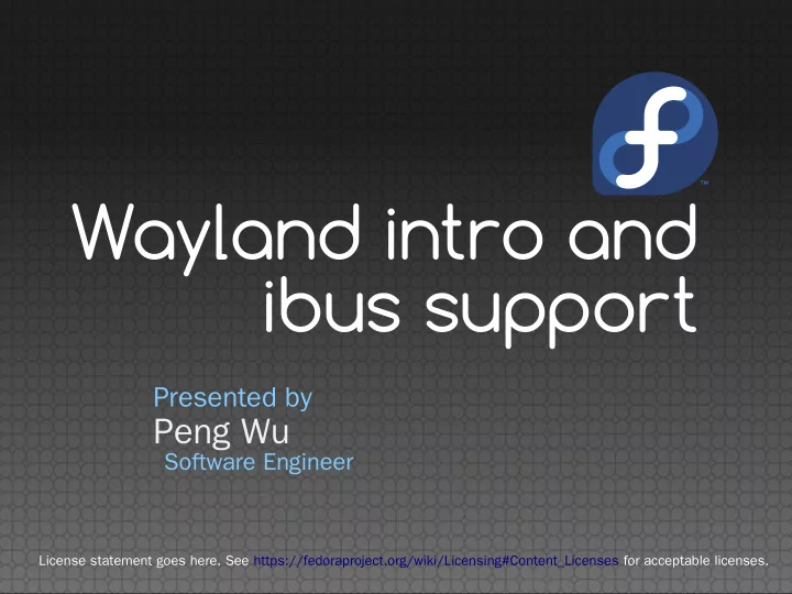 wayland intro and ibus support
