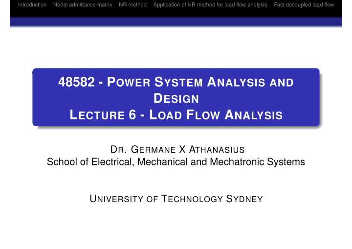 lecture outline introduction