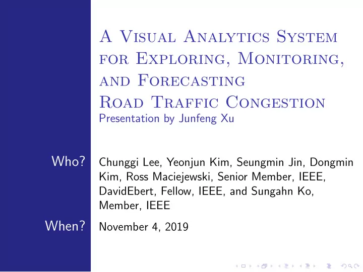 a visual analytics system for exploring monitoring and