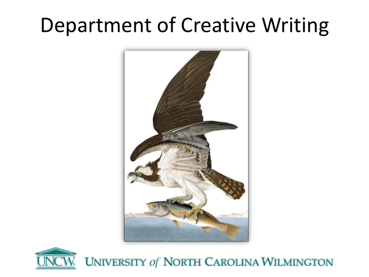 department of creative writing