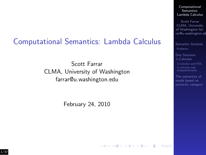 computational semantics lambda calculus