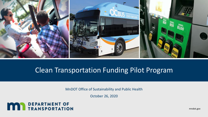 clean transportation funding pilot program