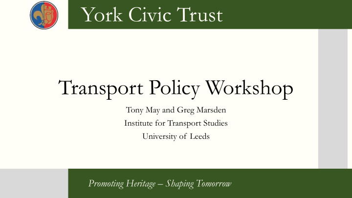 york civic trust transport policy workshop