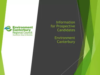 Information  for Prospective  Candidates  Environment  Canterbury  What we do / T ttou mahi