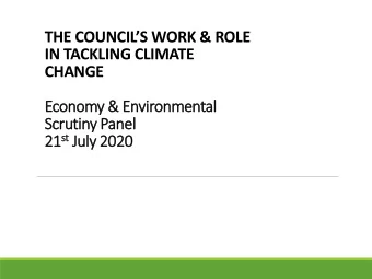 CHANGE  Economy &amp; Environmental  Scrutiny Panel st July 2020 21 st  21 Worcestershires CO2
